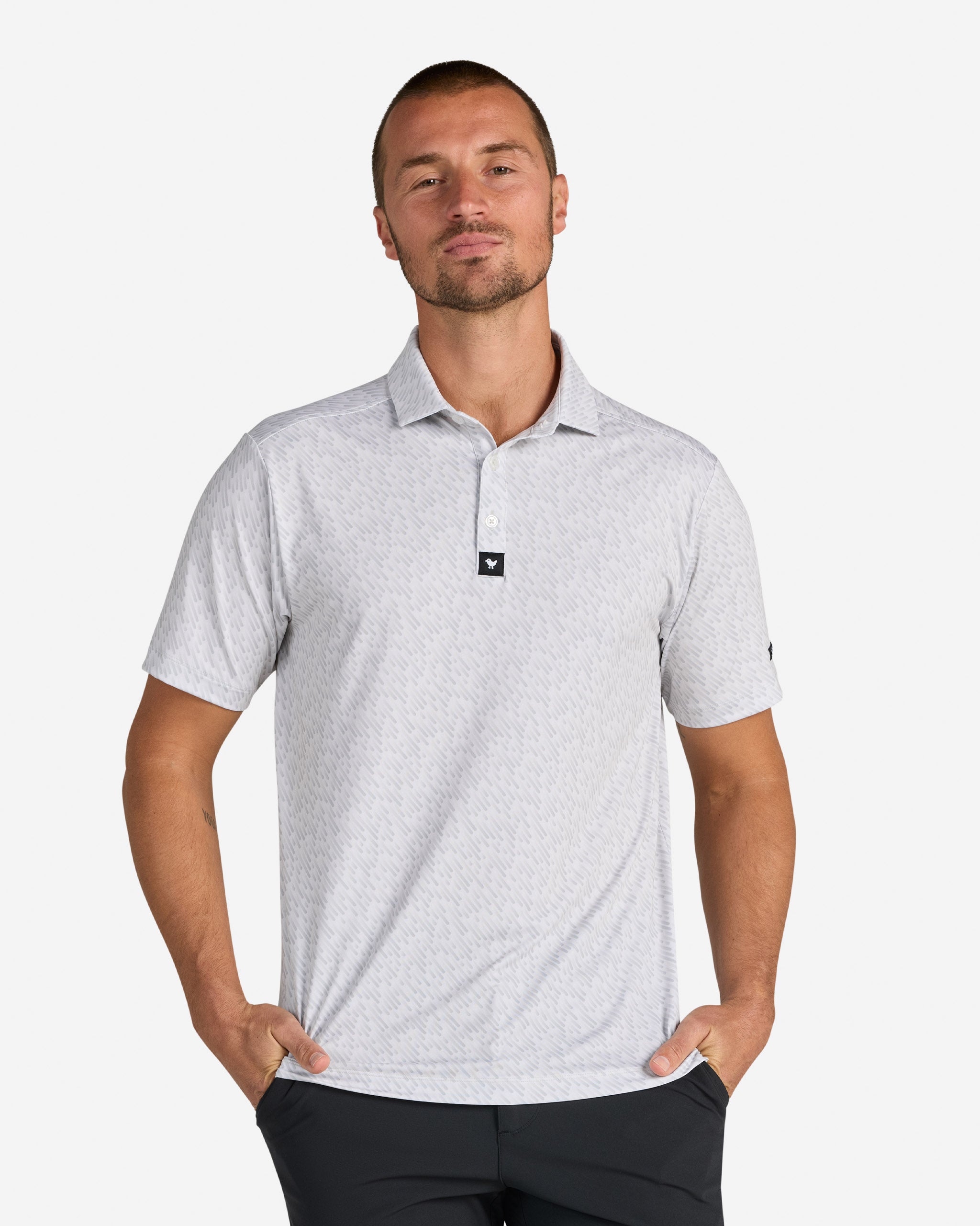 Cosmic Chaos - Grey-Men's Polo-Bad Birdie