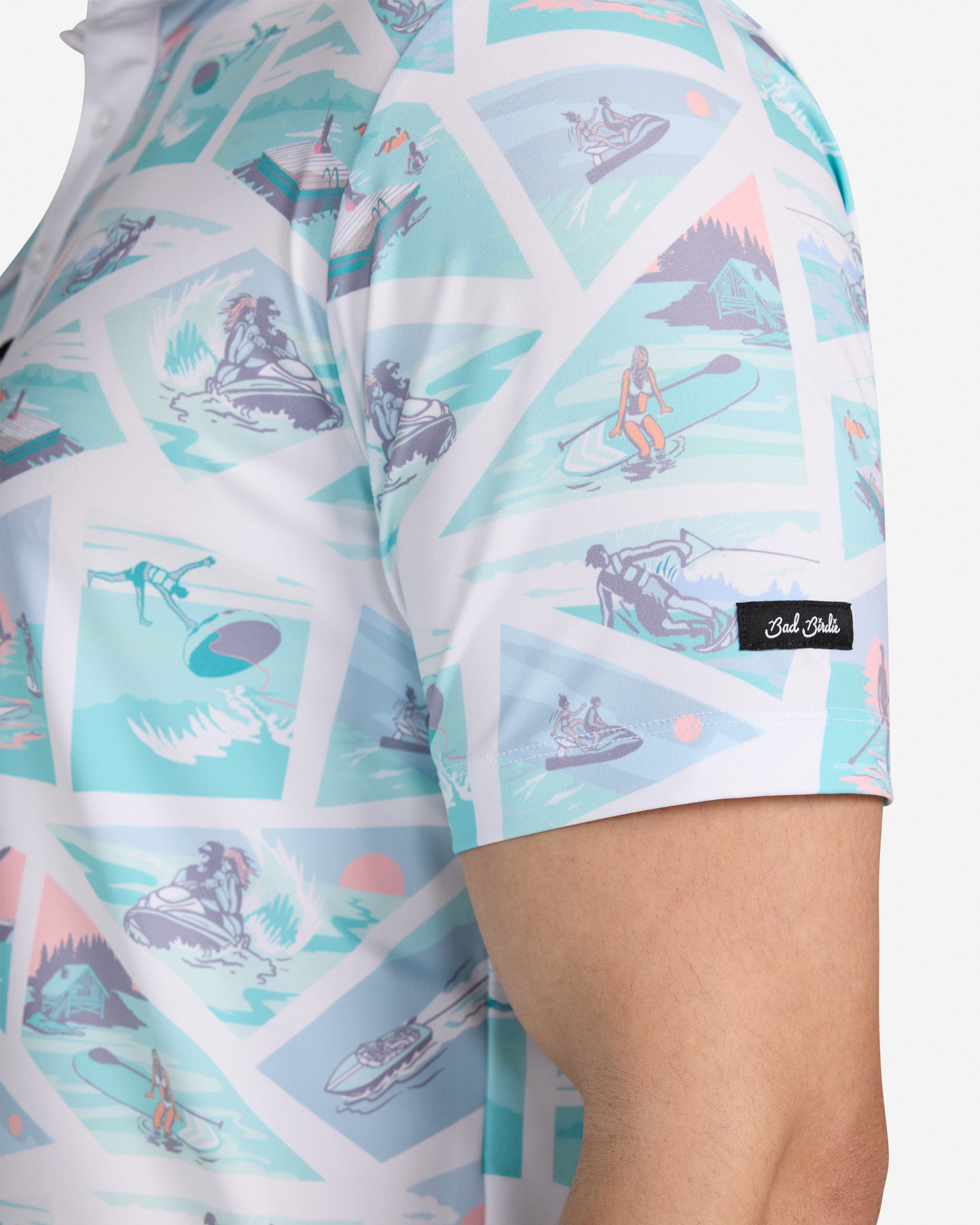 White Caps Welcome-Men's Polo-Bad Birdie