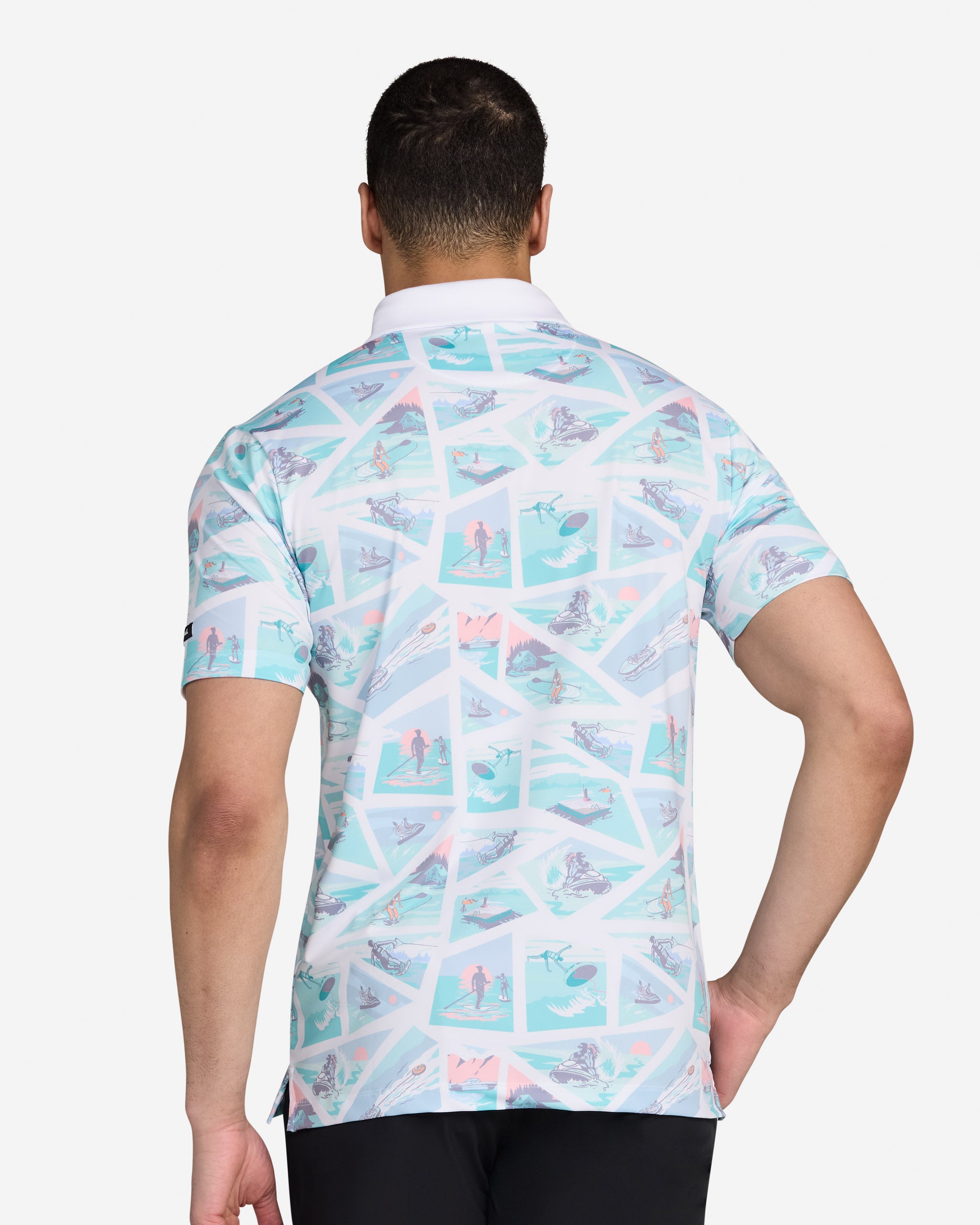 White Caps Welcome-Men's Polo-Bad Birdie