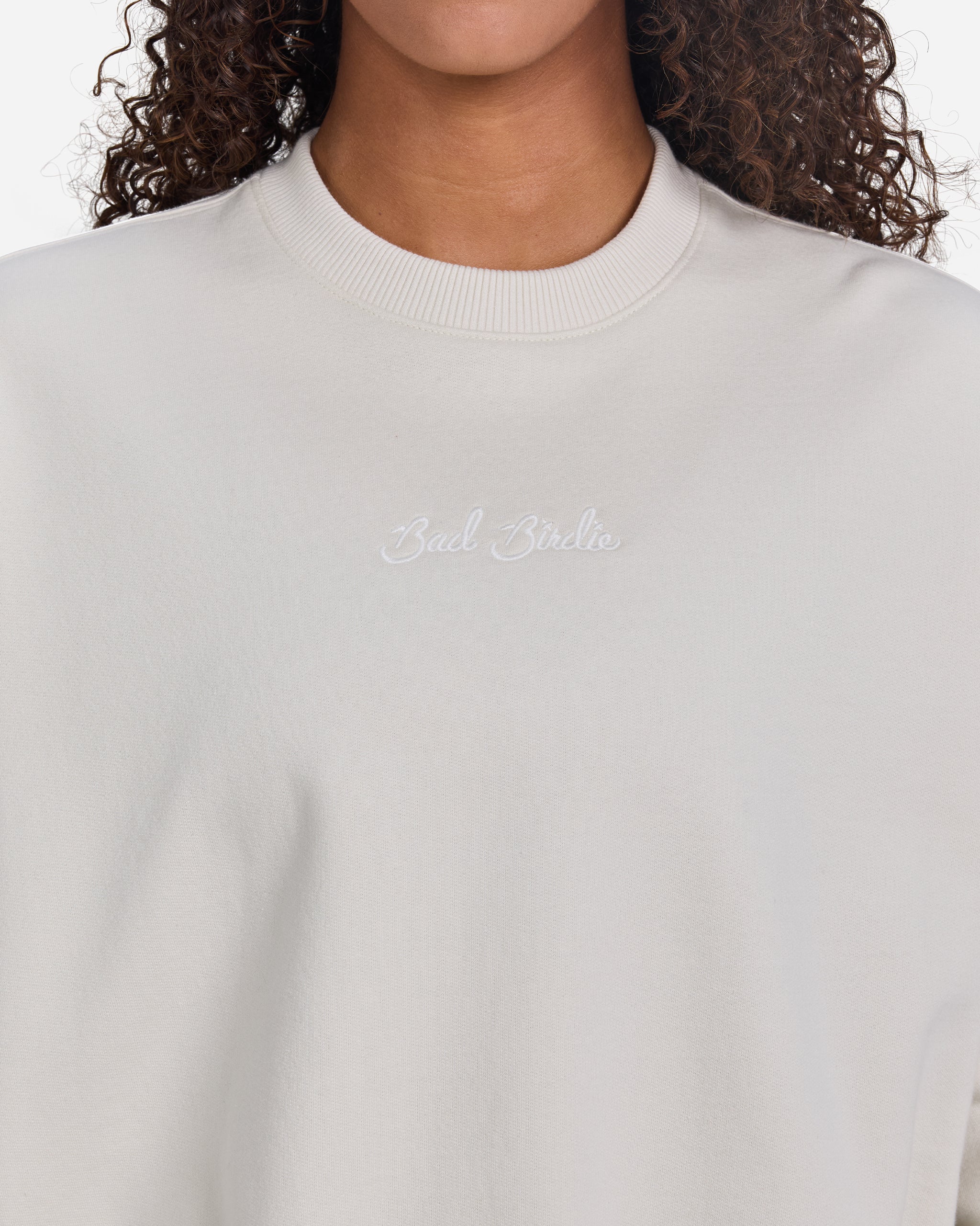 Script Fleece Crewneck-Women's Sweatshirt-Bad Birdie