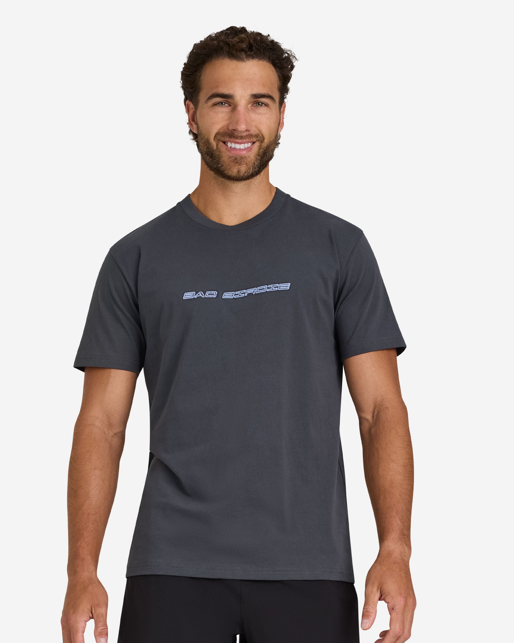 Birdie Blur Tee - Black Clay-Men's T-Shirt-Bad Birdie