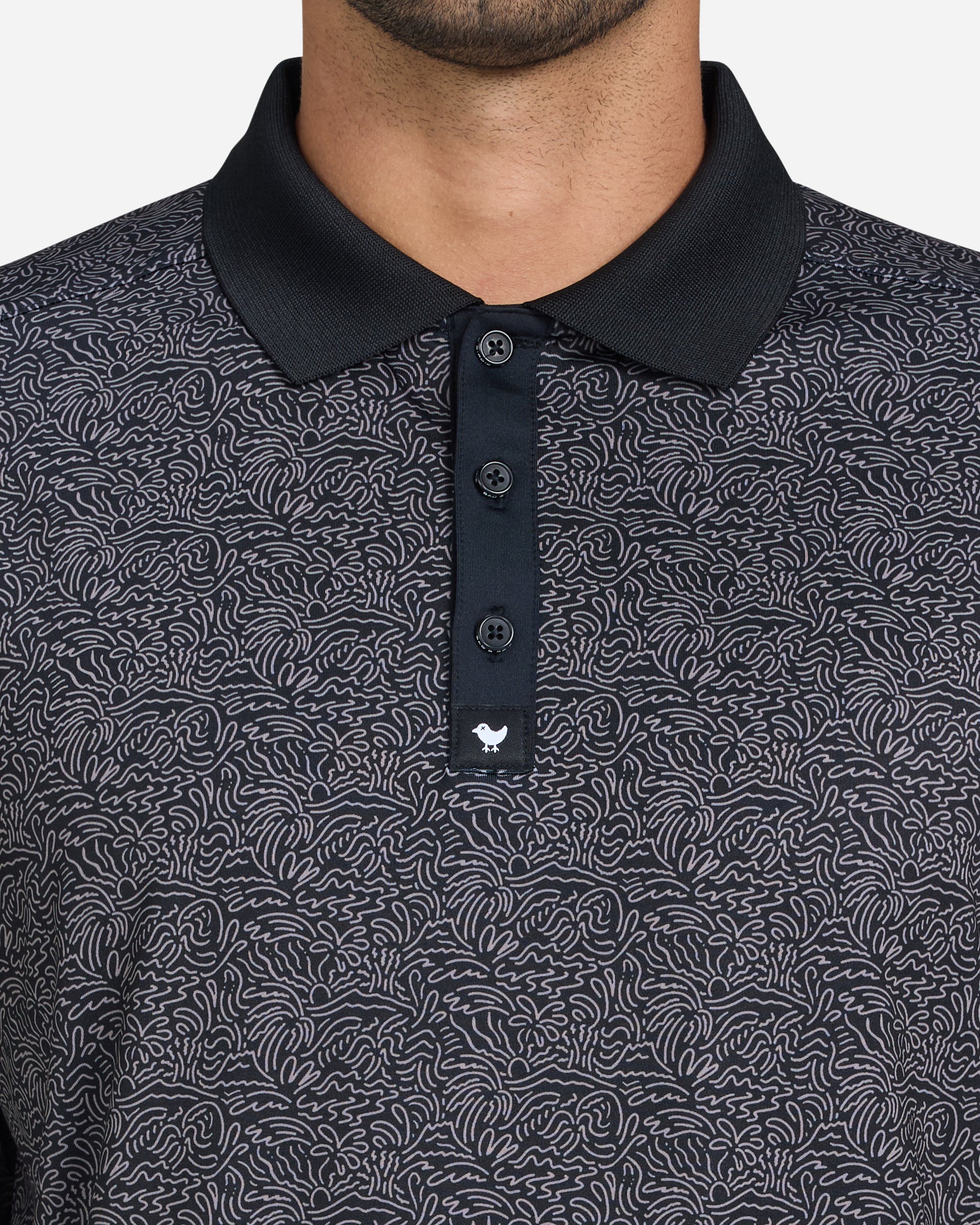 Swarles Barkely Black-Men's Polo-Bad Birdie